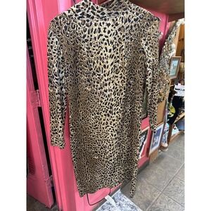 VTG Ruth Walter Leopard Hooded Dress